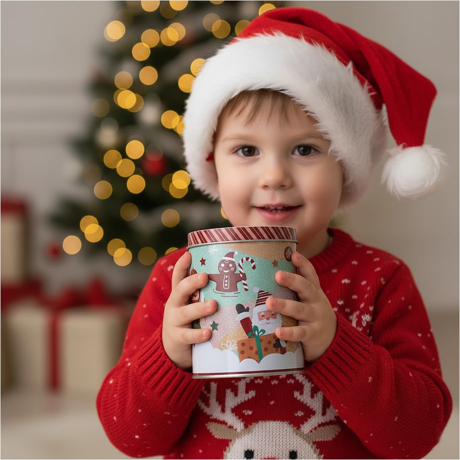 Puszka Na Pierniki Ciastka Boże Narodzenie 10X14 Cm Świąteczna Dekoracyjna Cukierki Słodycze