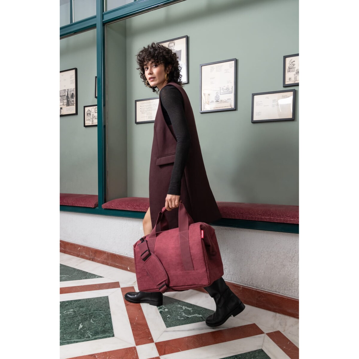 Torba ALLROUNDER M, twist maroon