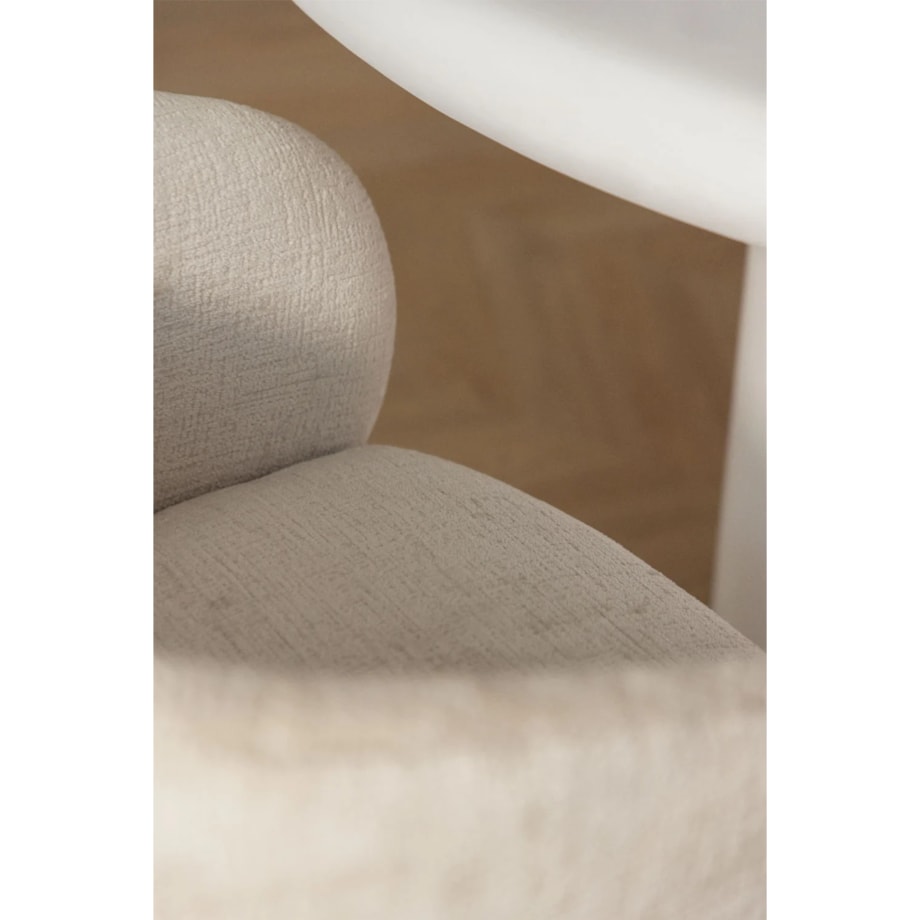 Krzesło do jadalni Vasilis Chenille z podłokietnikami