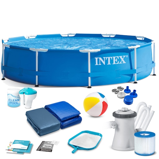 Basen stelażowy pompa 305x76 Intex zestaw 15w1 max