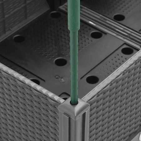 vidaXL Donica ogrodowa z kratką, jasnoszara, 160x120x142,5 cm, PP