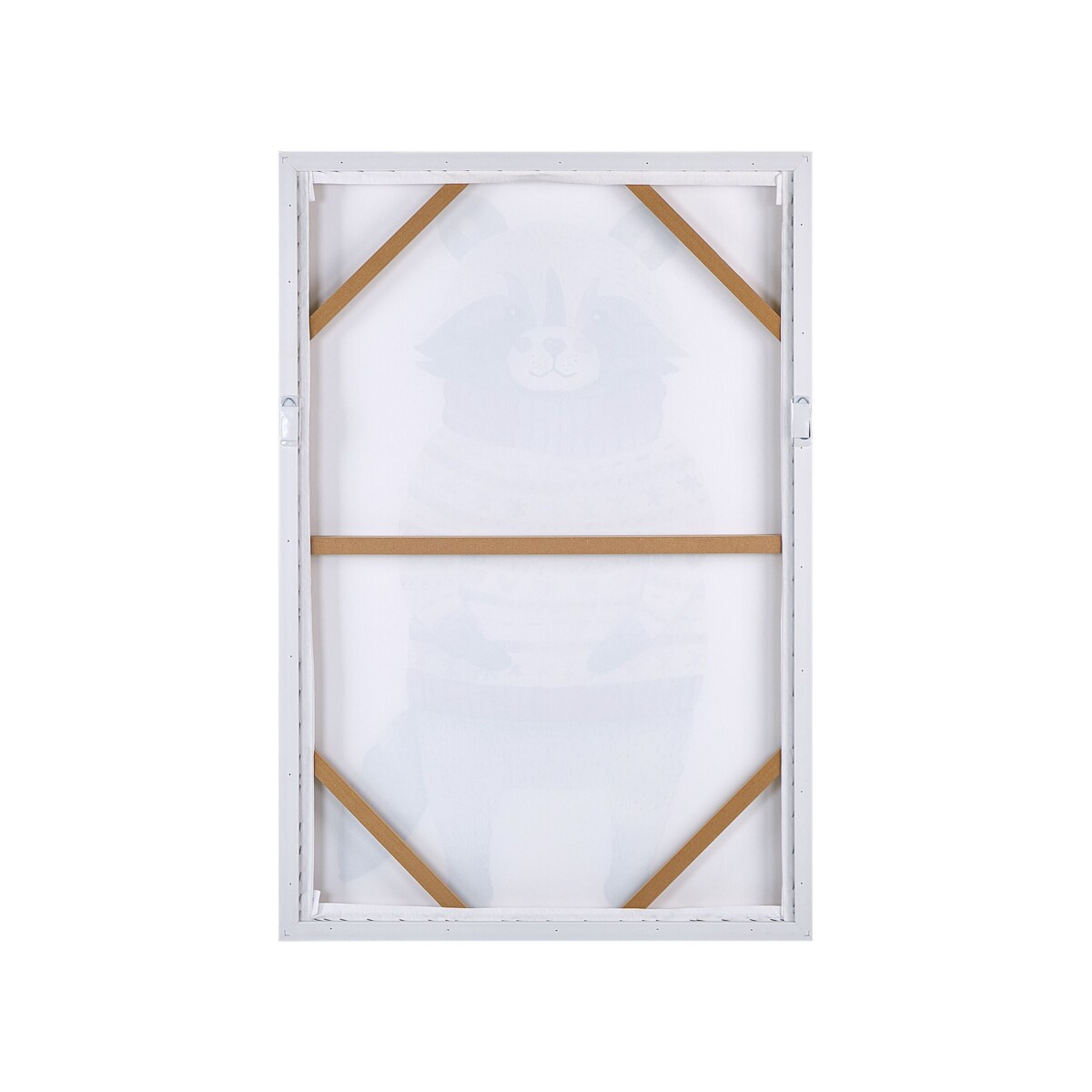 Obraz na płótnie w ramie szop 63 x 93 cm szary CAMPLI