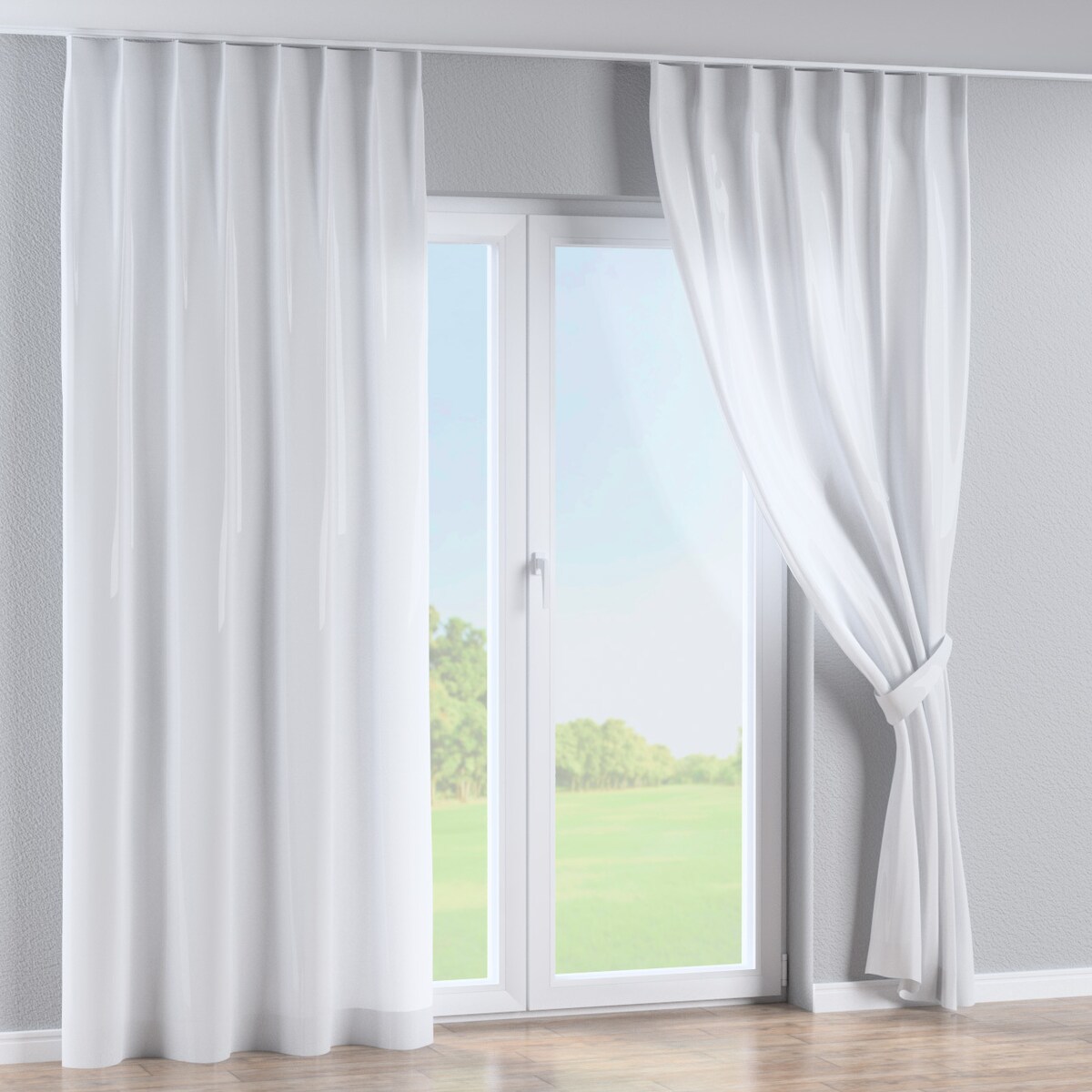 Zasłona na haczykach flex pojedynczych 130x260 kremowy