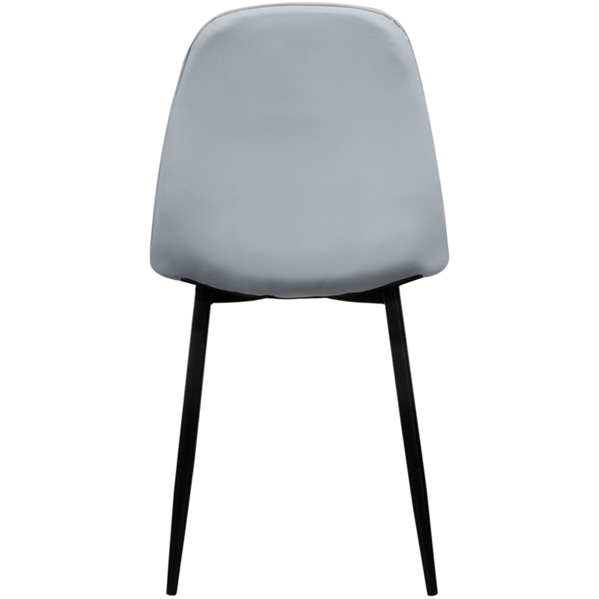 Krzesło Masimo jasnoszare ekoskóra z czarnymi nóżkami