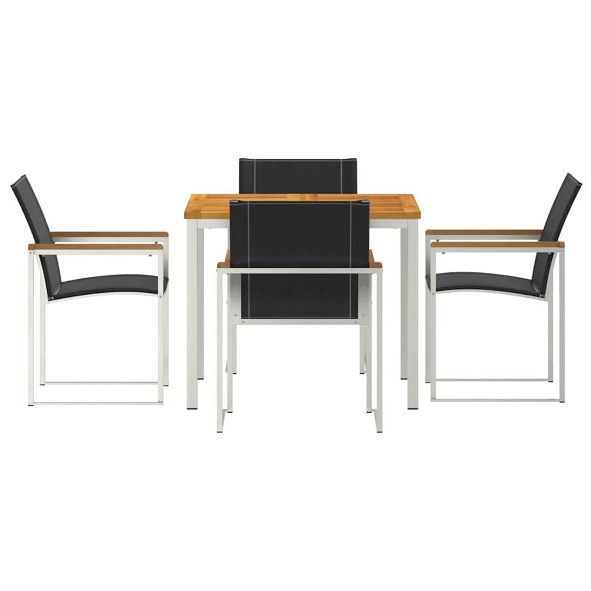 vidaXL Zestawdojedzeniawogrodzie 5 pcs DrewnoTekowe