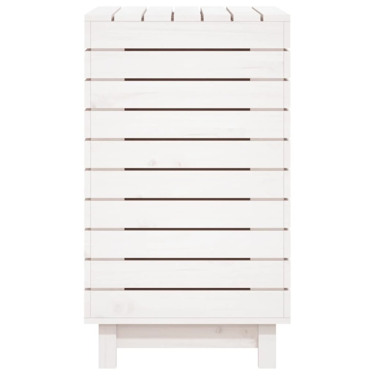 vidaXL Kosz na pranie, biały, 88,5x44x76 cm, lite drewno sosnowe