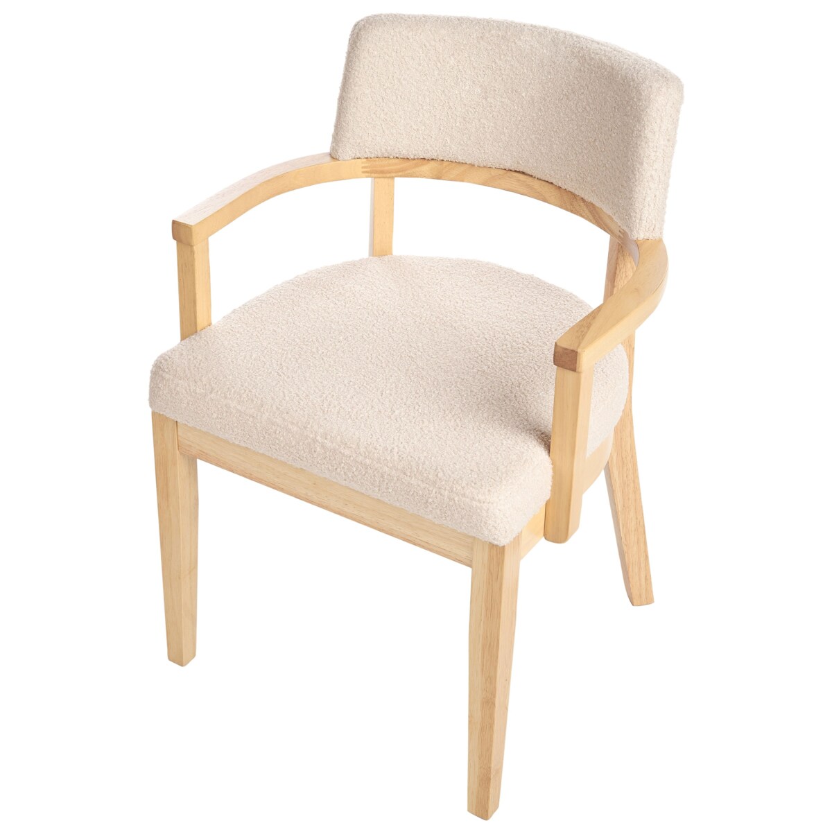 Zestaw 2 krzeseł do jadalni DALBO Boucle Jasne drewno