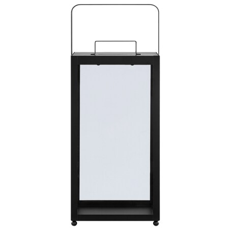 Lampion metalowy 30 cm czarny LEPAR