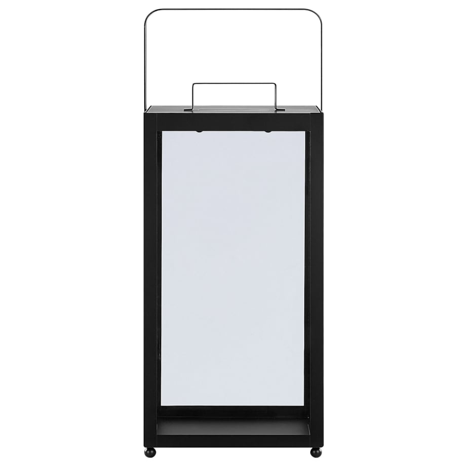 Lampion metalowy 30 cm czarny LEPAR