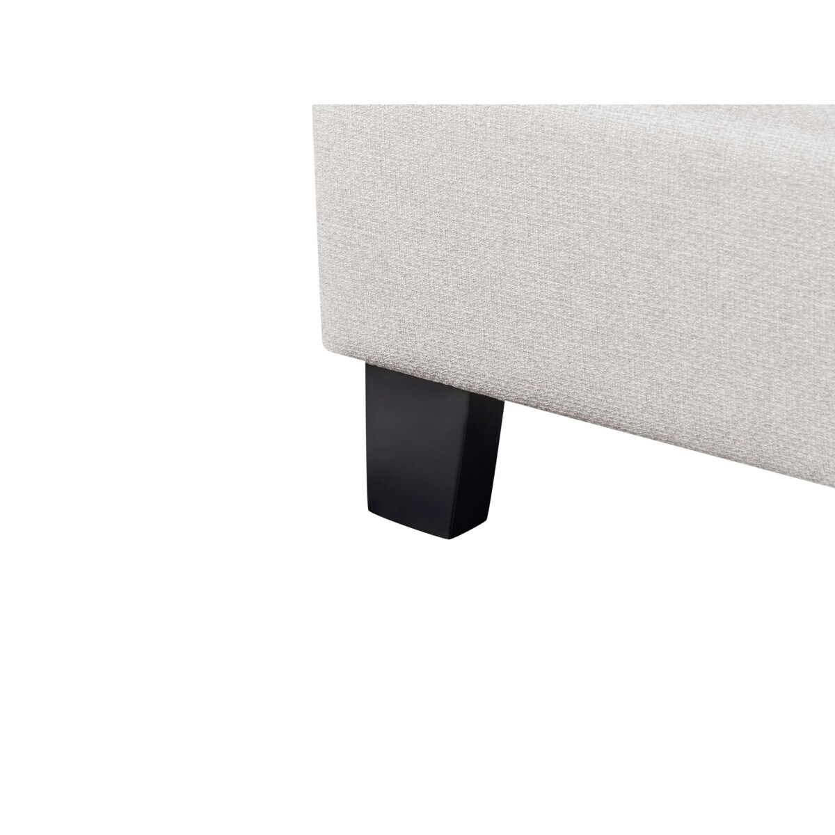 Łóżko jasnoszare tapicerowane ze stelażem 180 x 200 cm ROANNE