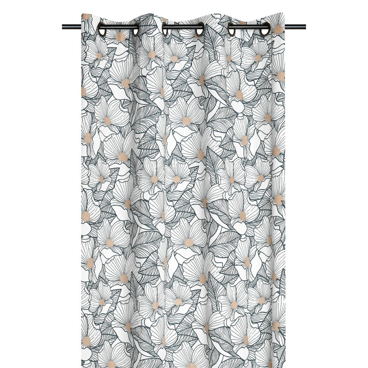 Zasłona bawełniana na przelotkach, EUGENIE, 140 x 260 cm