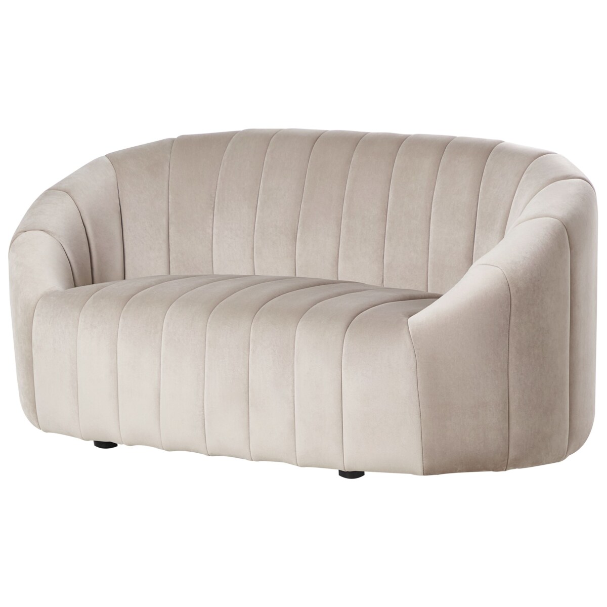 Sofa 2-osobowa welurowa beżowa MALUNG