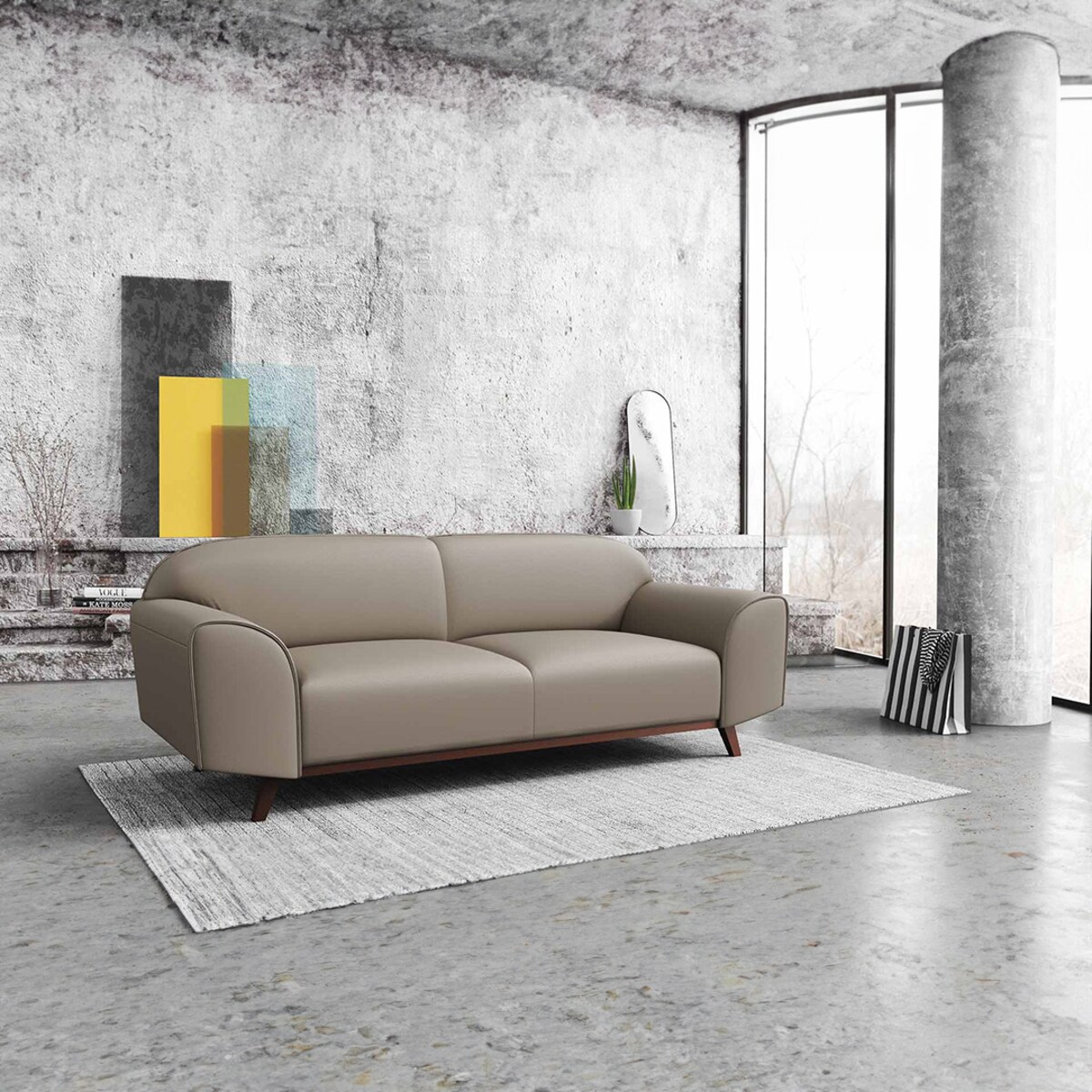 Sofa 2-osobowa Nesbo brązowa