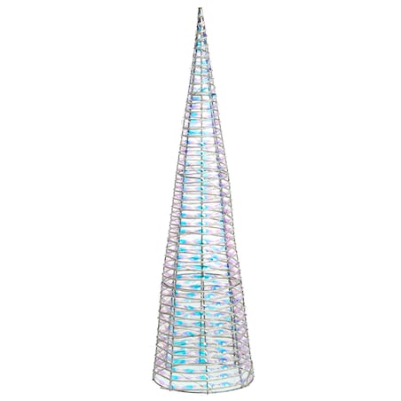 Zestaw 3 dekoracji świątecznych LED SONDER 40/60/80 cm Choinka Biały
