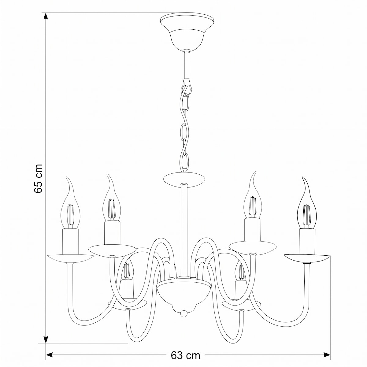 czarna lampa wisząca edylit 6 punktowa loft do salonu