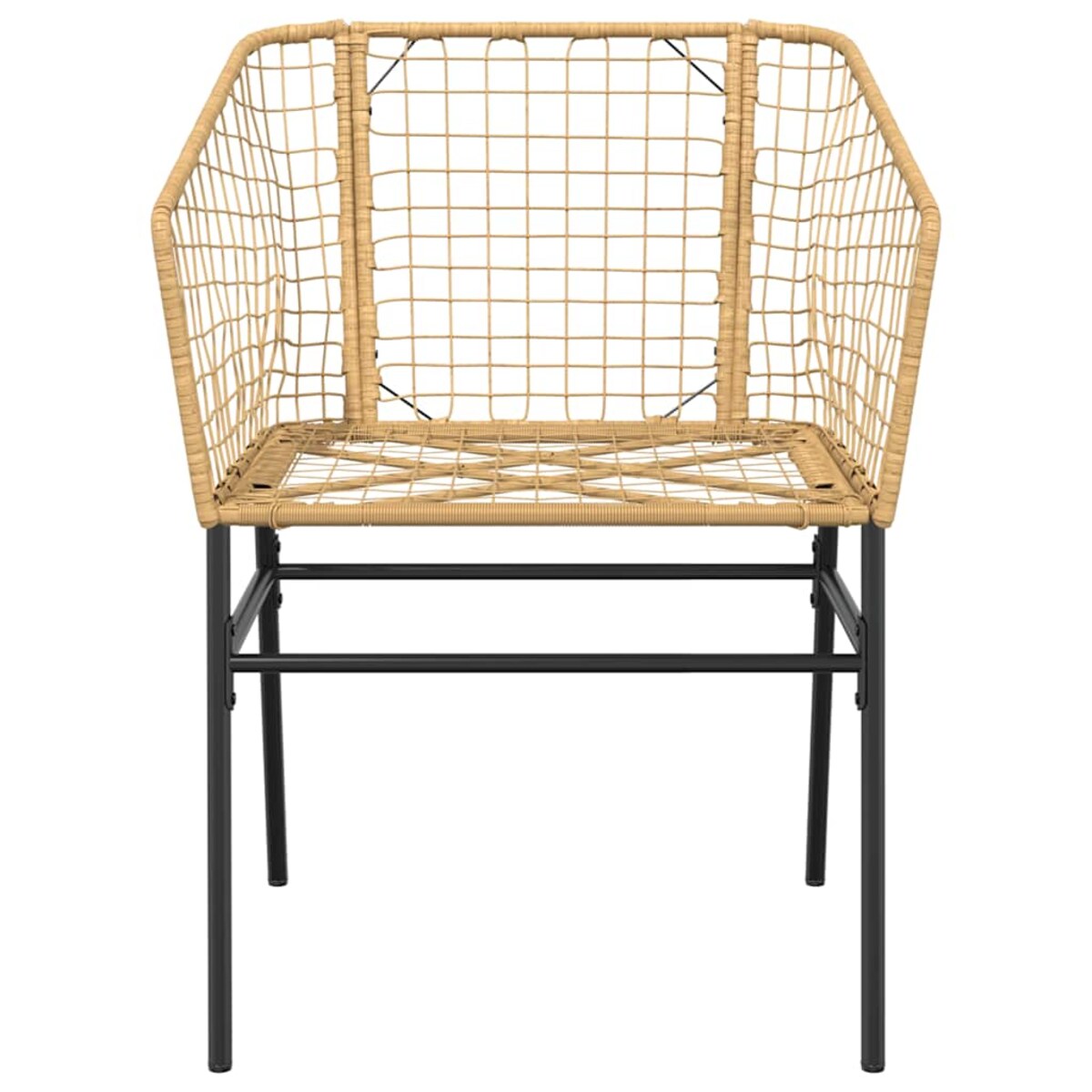 vidaXL 3-częściowy zestaw obiadowy do ogrodu, brązowy polirattan szkło