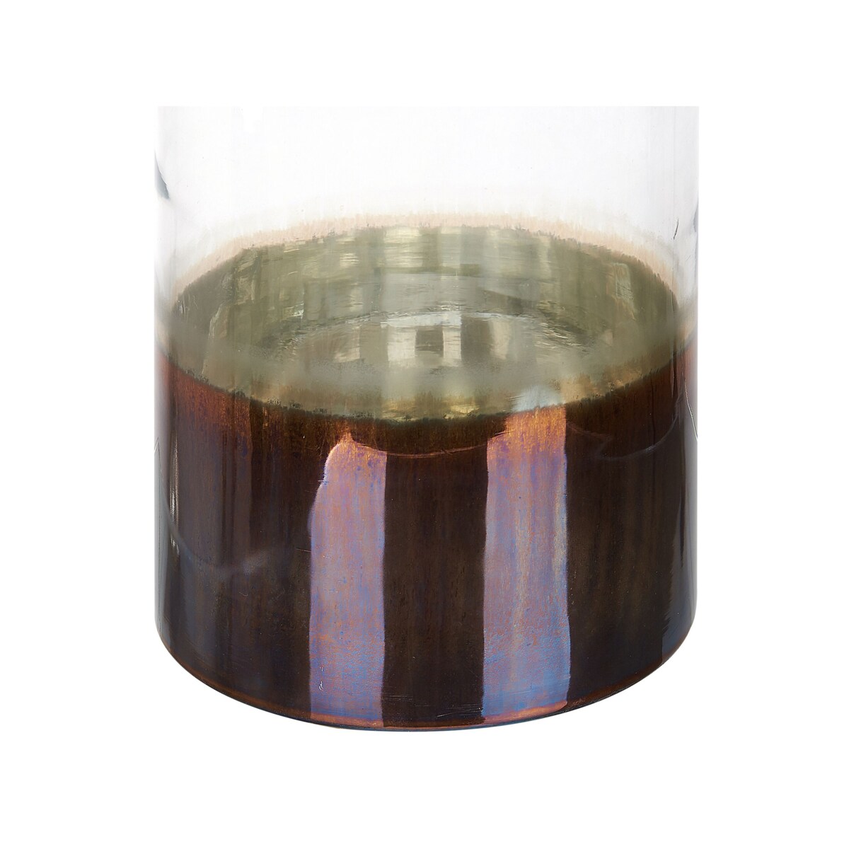 Wazon na kwiaty szklany 30 cm opalizujący wielokolorowy BHATURE