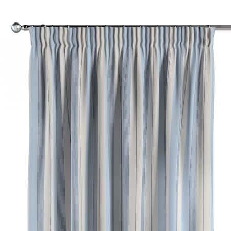 Zasłona na taśmie marszczącej 1 szt. 130x260 niebieskie pasy