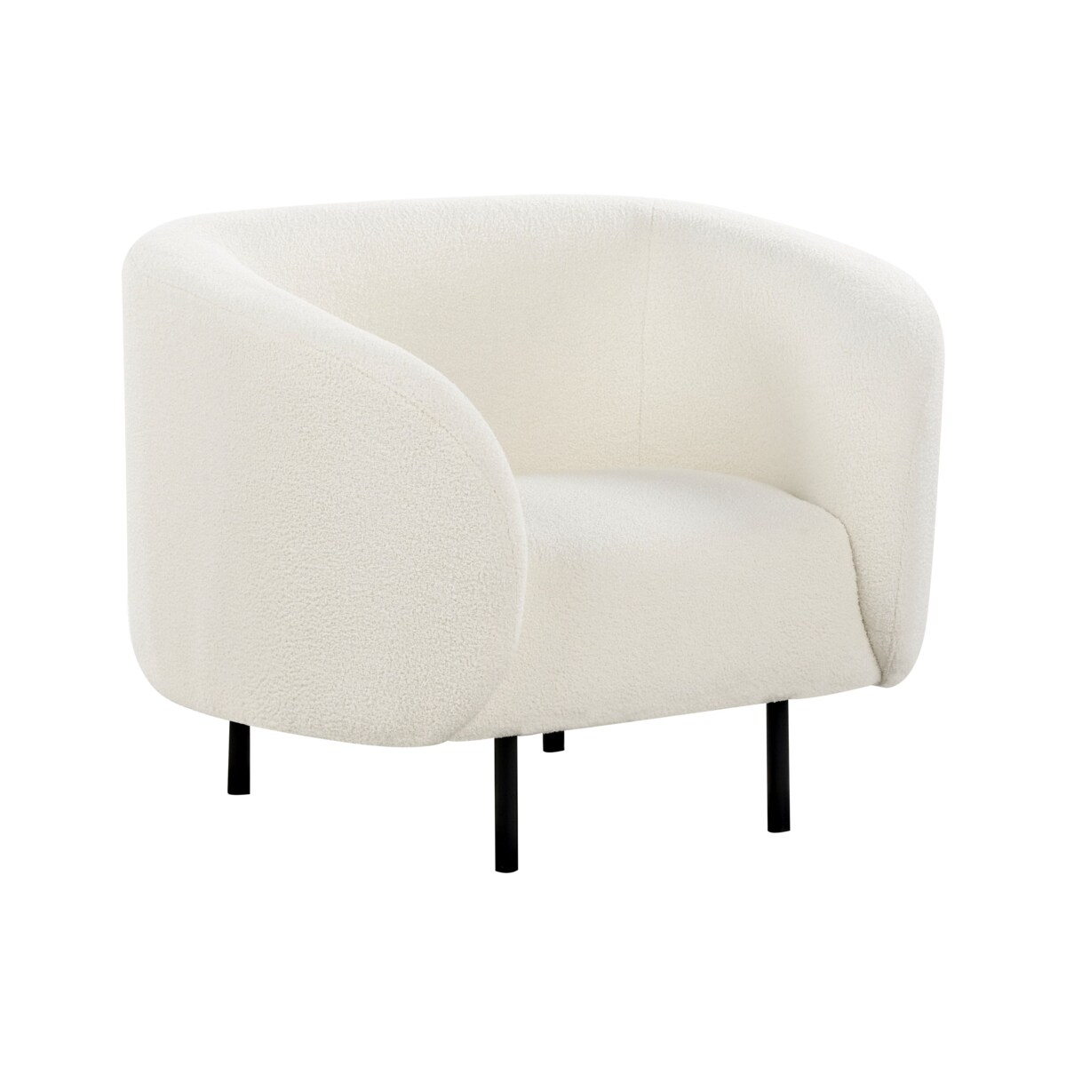 Fotel LOEN Boucle Biały