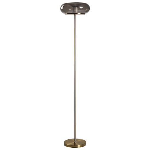 Lampa podłogowa LED NITH Ze ściemniaczem Szkło Szary