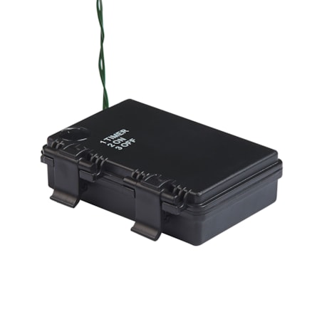 Ośnieżona sztuczna choinka ze światełkami w jutowym worku 90 cm zielona MALIGNE