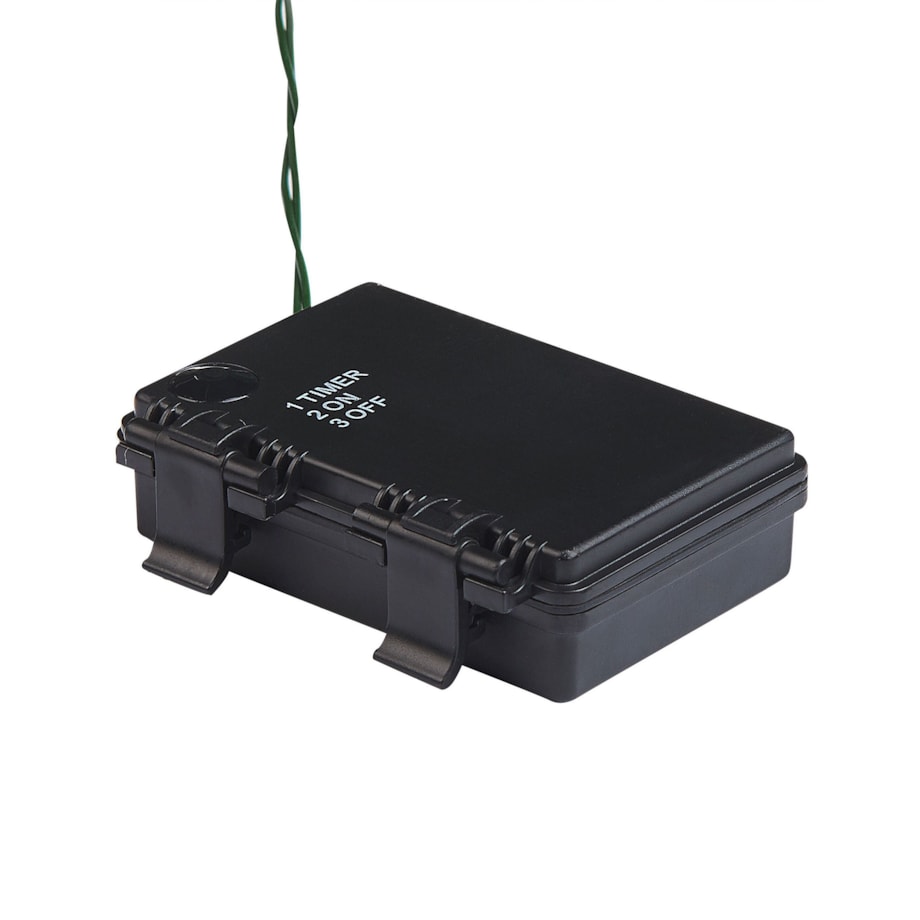 Ośnieżona sztuczna choinka ze światełkami w jutowym worku 90 cm zielona MALIGNE