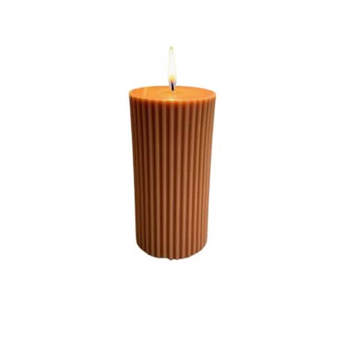 Świeca ekologiczna sojowa dekoracyjna kolumnowa "Terracotta" 100x50mm