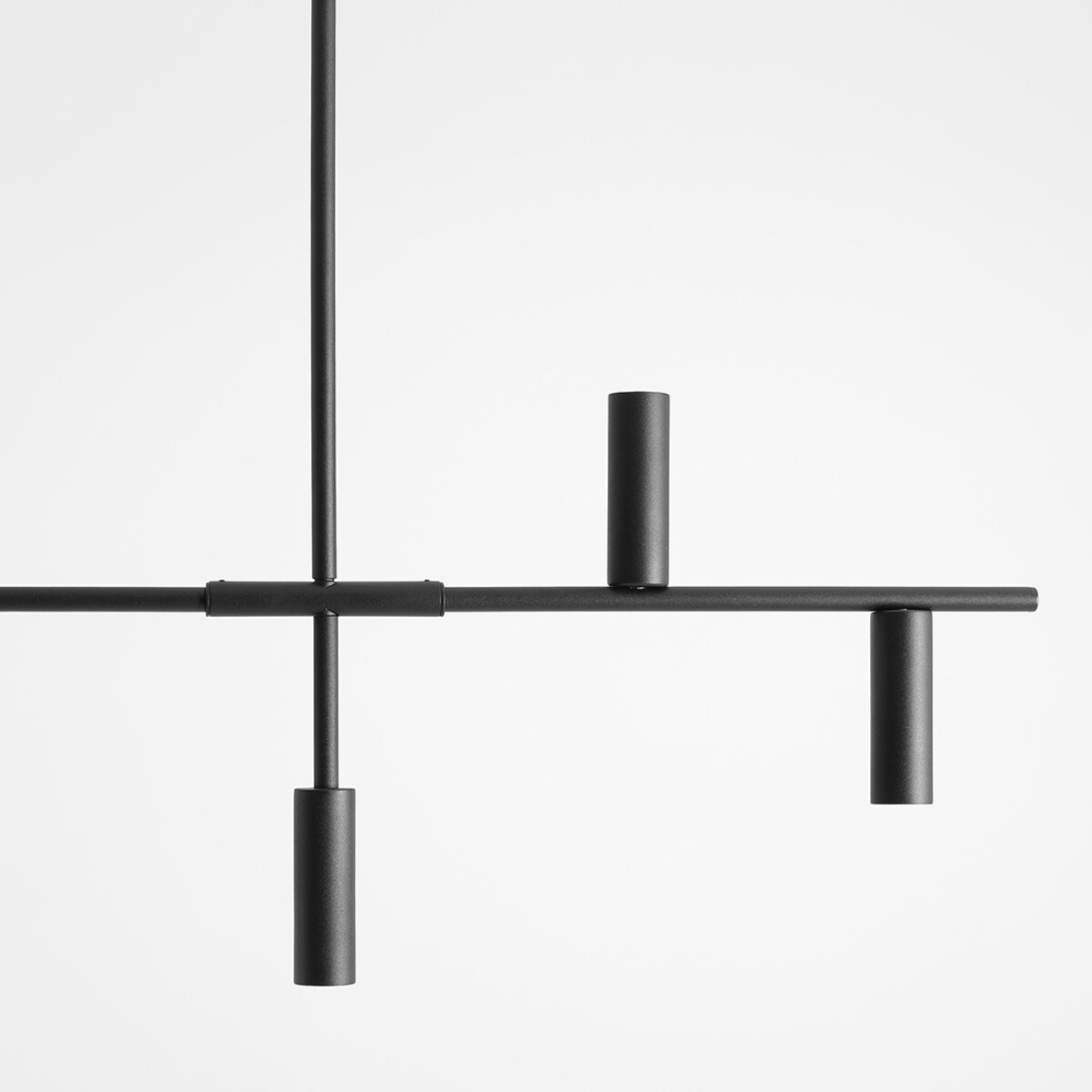 Czarna lampa wisząca Trevo 1104K1 Aldex 6-płomienny zwis do jadalni