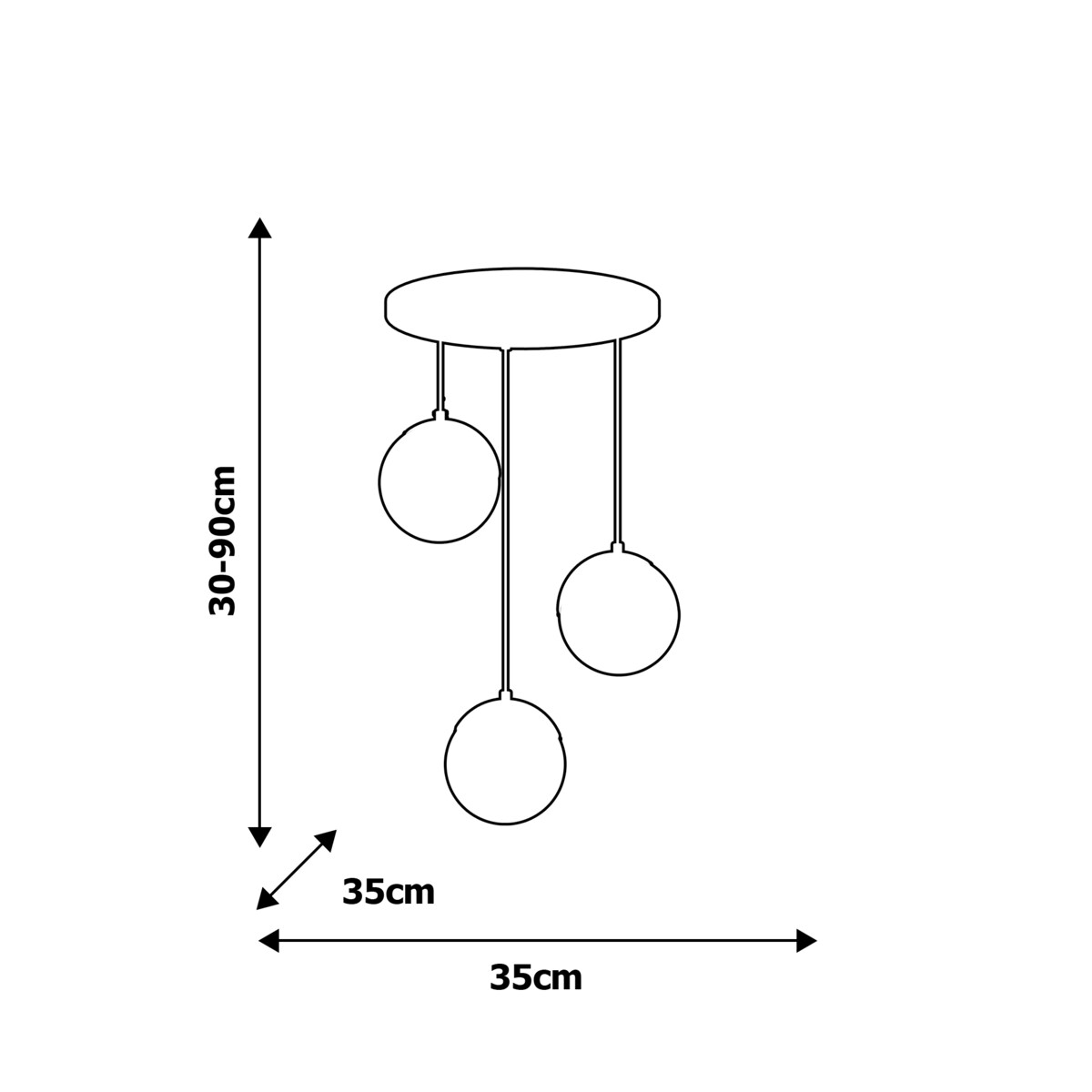 Loftowa LAMPA wisząca SFERA WOOD MLP5425 Milagro skandynawska OPRAWA szklane kule ZWIS kaskada biała drewno