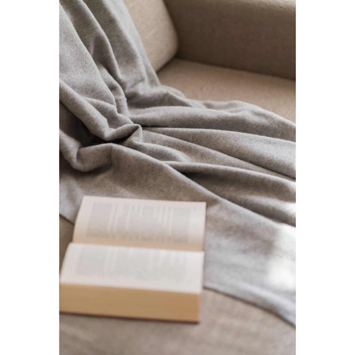 Koc z wełny merino classic grey