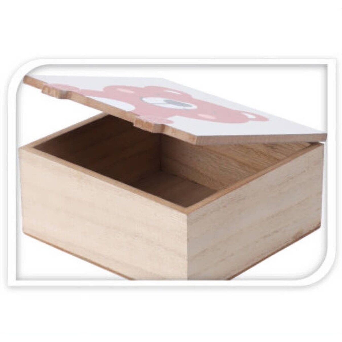 Szkatułka na dziecięce skarby Zwierzątka z łapkami, 15 x 15 x 7 cm