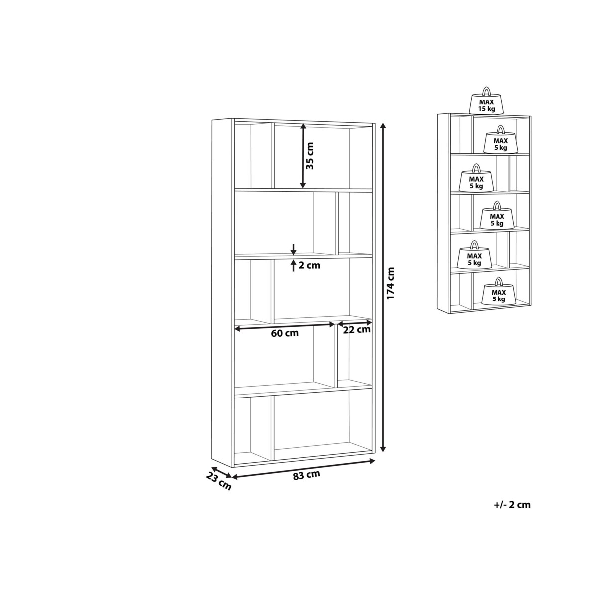 Regał biały ORILLA
