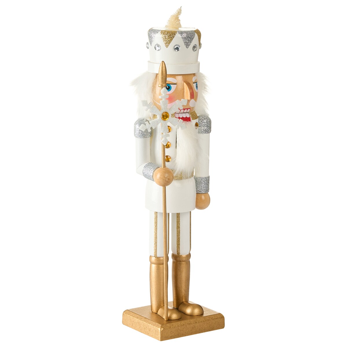 Figurka dekoracyjna LJUNGAN Dziadek do orzechów 37 cm Biały