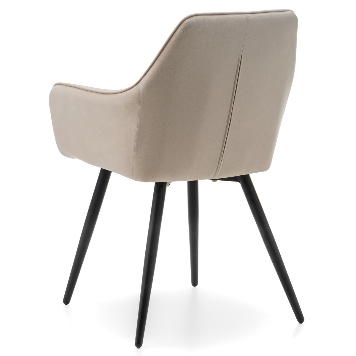 Krzesło tapicerowane pikowane welurowe do salonu jadalni nowoczesne PASSO beżowe