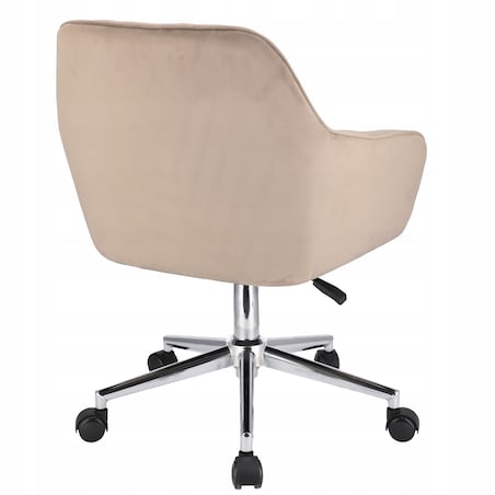 Fotel NAPOLI beżowy na srebrnej stopie