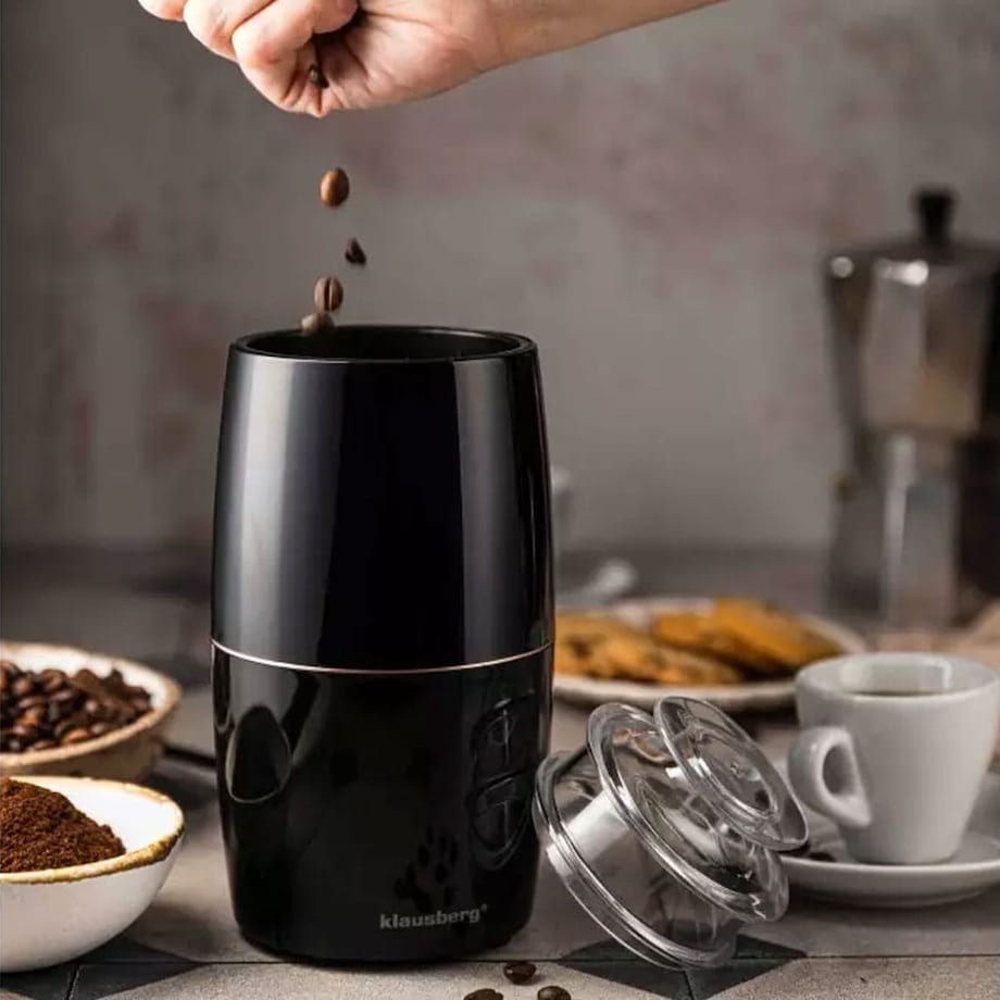 Młynek elektryczny do kawy czarny KLAUSBERG