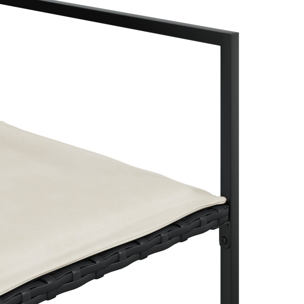 vidaXL 5-cz. zestaw mebli ogrodowych z poduszkami, czarny, polirattan