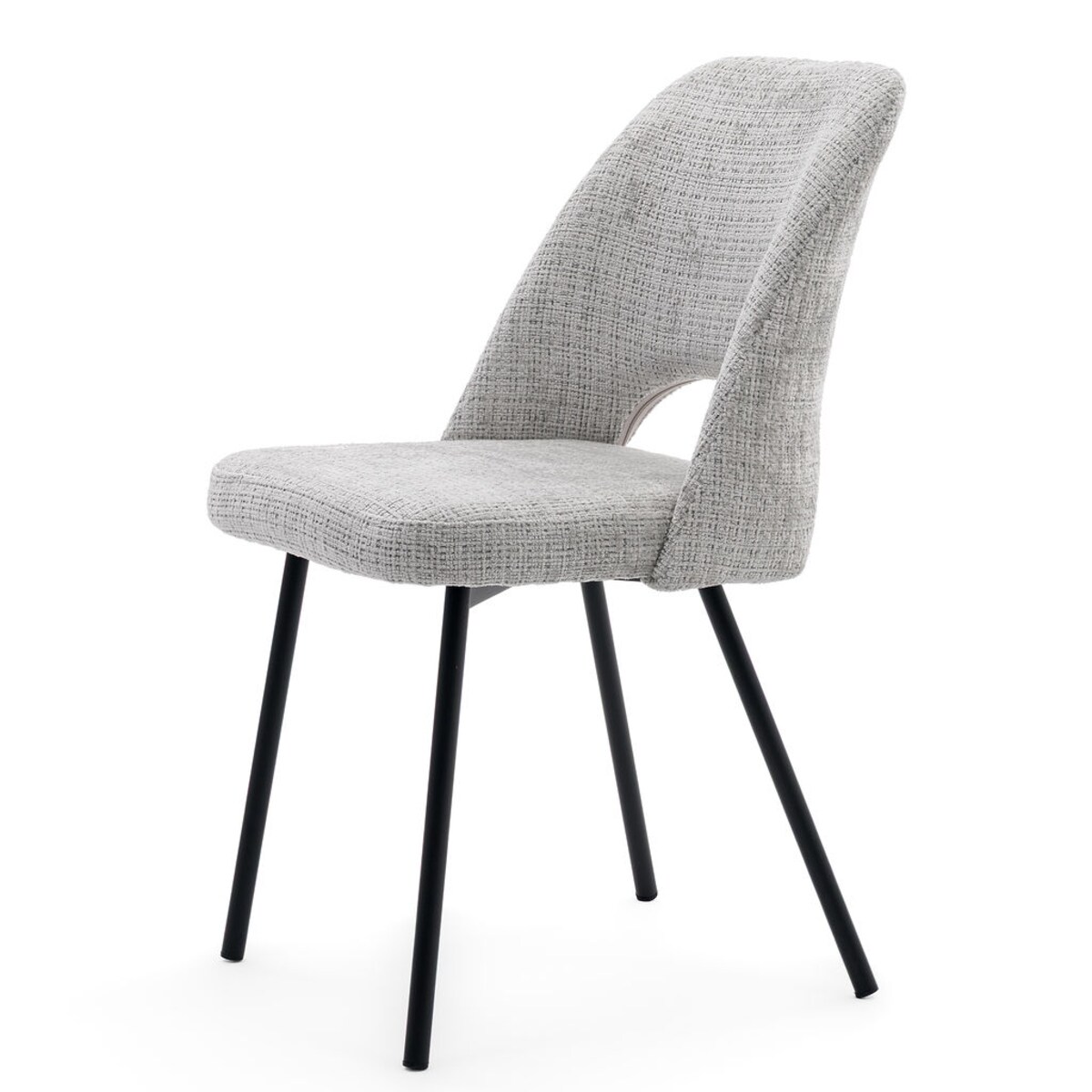 Krzesło tapicerowane MILO jasny szary do salonu jadalni kuchni