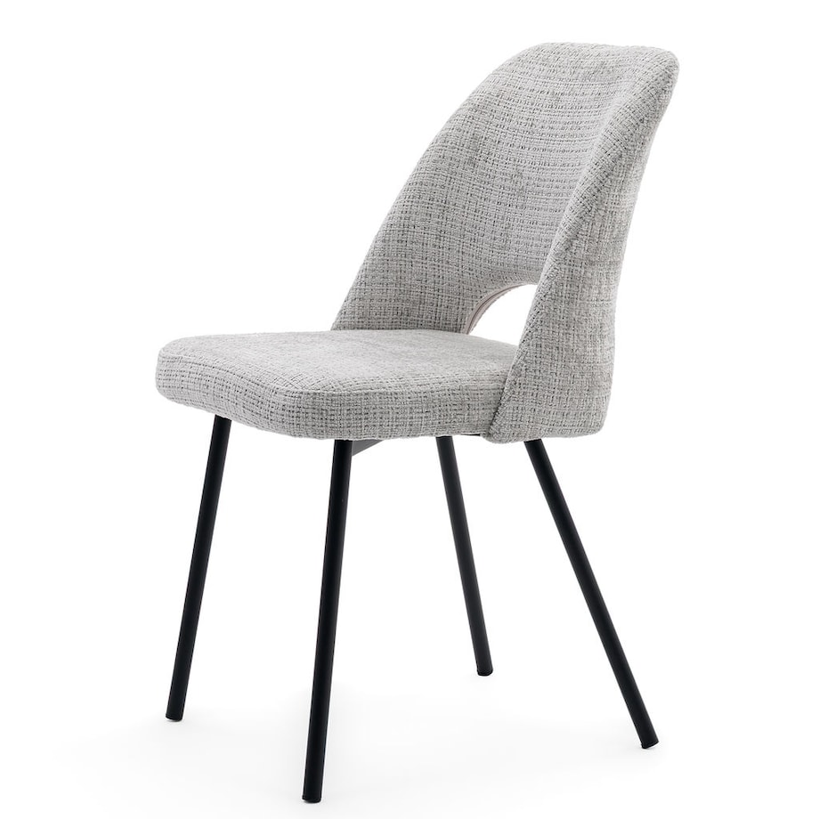 Krzesło tapicerowane MILO jasny szary do salonu jadalni kuchni