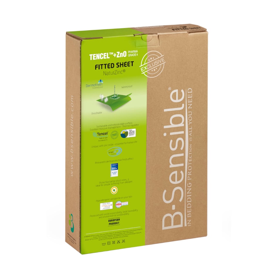Ochraniacz wodoodporny NaturZinc B-Sensible 180x200 cm Tak Maxi (26-40 cm)