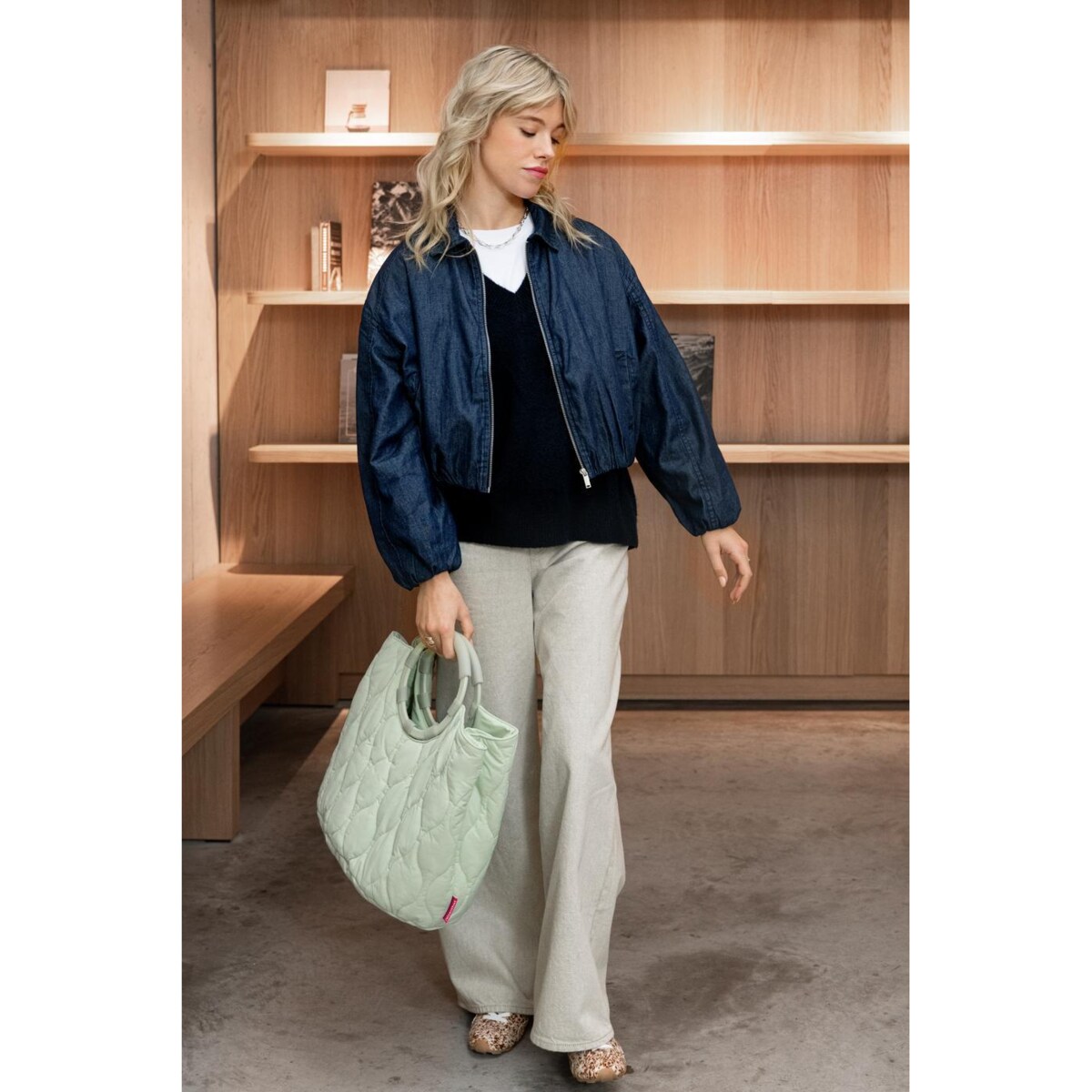 Torba LOOPBAG HOBO, puffer iced matcha