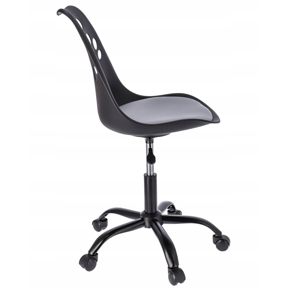 Krzesło plastikowe obrotowe biurowe JOY czarno-szare