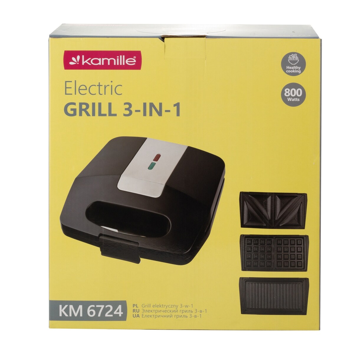 Wielofunkcyjny opiekacz 3w1- grill toster gofrownica 800W KAMILLE