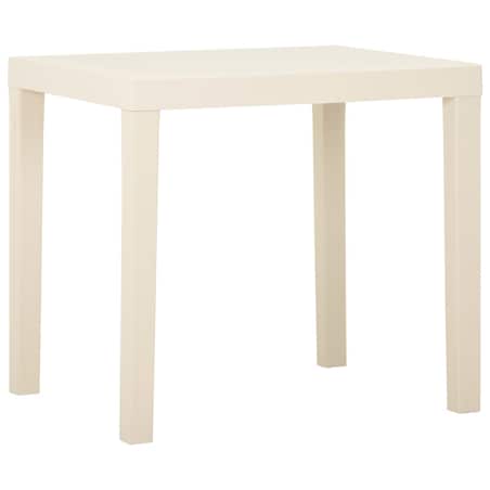 vidaXL Stolik ogrodowy, biały, 79 x 65 x 72 cm, plastikowy