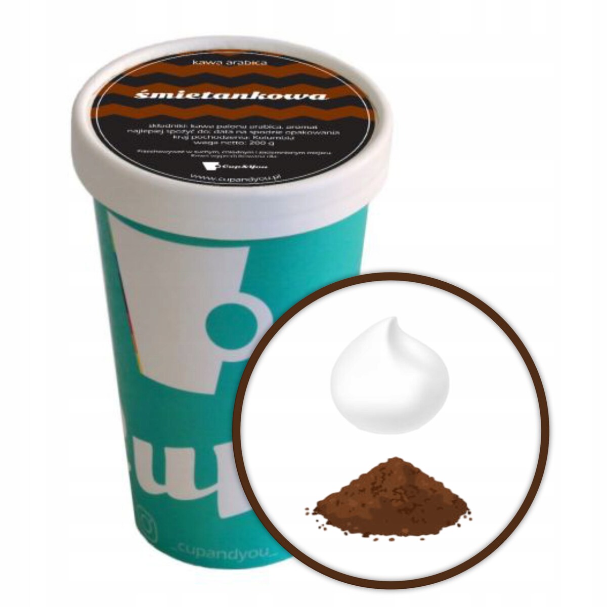 Kawa aromatyzowana o smaku ŚMIETANKOWYM mielona ARABICA PREMIUM 200g - kawa smakowa deserowa