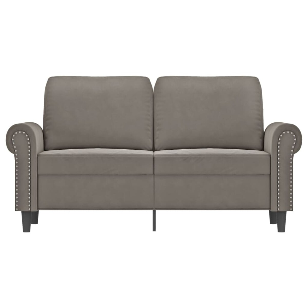 vidaXL Sofa 2-osobowa, jasnoszara, 120 cm, tapicerowana aksamitem
