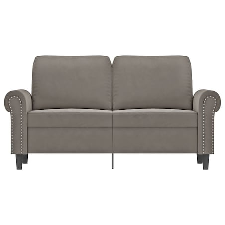 vidaXL Sofa 2-osobowa, jasnoszara, 120 cm, tapicerowana aksamitem