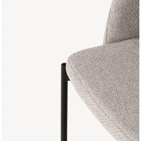 Krzesło tapicerowane beżowe Cort