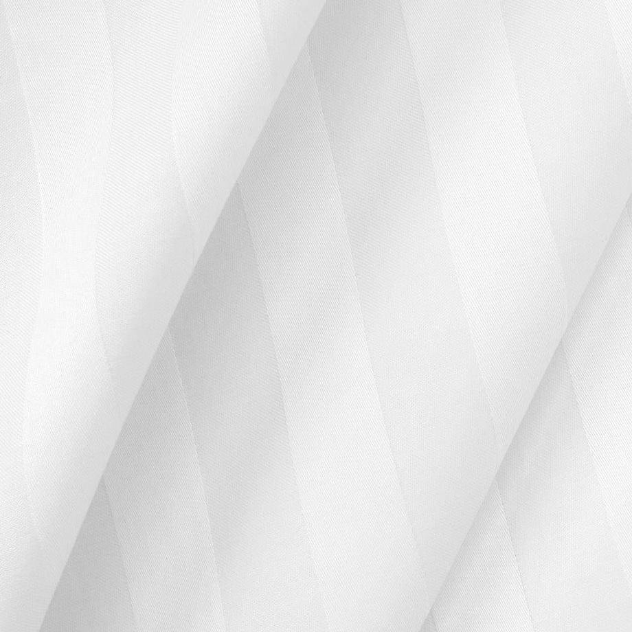 Pościel bambusowa satyna bawełniana 140x200 Bamboo paski, biała