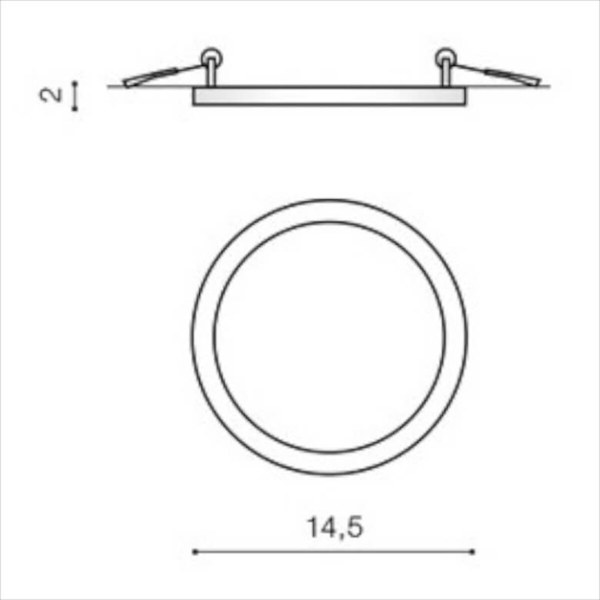 Czarna lampa wpuszczana Slim LED 12W łazienkowa okrągła